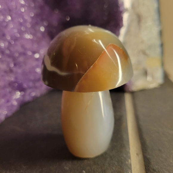 Agate mushroom crystal - Picture 5 of 6